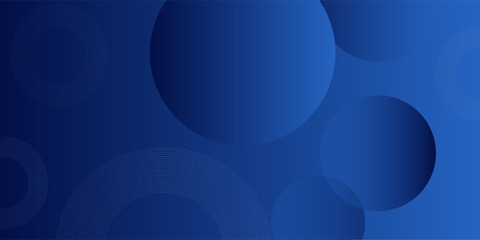 Blue glowing gradient circle background. Geometric navy tech overlap sphere wallpaper. Abstract bokeh texture for poster, banner, medical brochure, business template. Vector flowing bubble backdrop