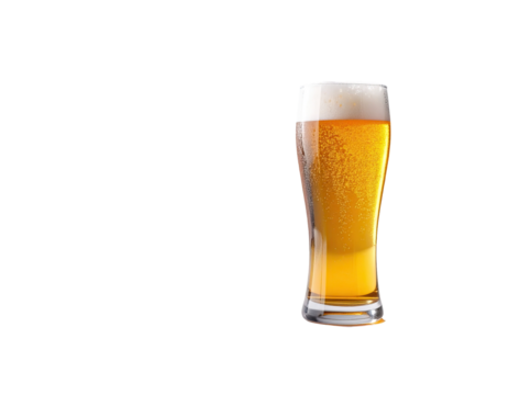 Light beer in a tall glass with a foamy head (2)