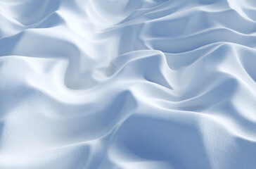 Obraz premium A close-up view of a white fabric with gentle waves and soft lighting, showcasing its smooth and textured appearance.