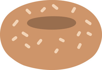 vector illustration of a donut