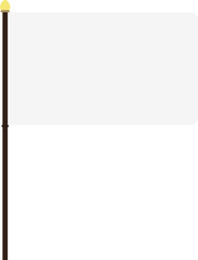 blank billboard isolated on white flag