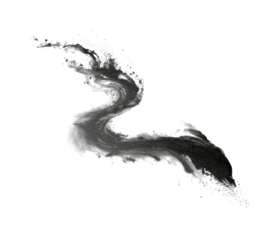 Dynamic black and white swirl abstract digital minimalist