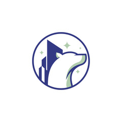 Bear Animal Cleanliness Building modern logo design ideas