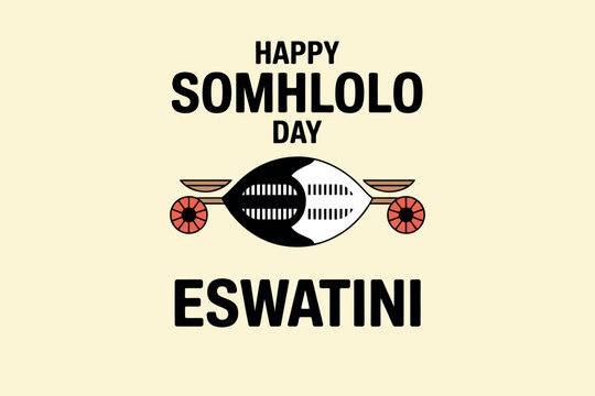 Somhlolo Day Eswatini National Holiday Celebration Illustration