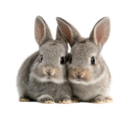 Obraz premium Adorable rabbits cuddling together