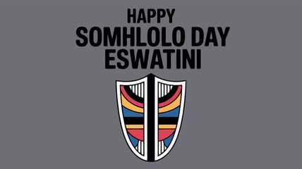 Fototapeta premium Somhlolo Day Eswatini National Holiday Celebration Illustration
