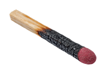 Burnt matchstick on