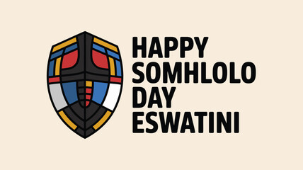 Somhlolo Day Eswatini National Holiday Celebration Illustration