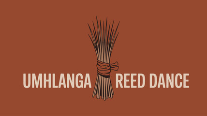 Umhlanga Reed Dance Festival Eswatini Cultural Celebration Illustration