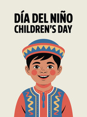 Children’s Day in Costa Rica – Día del Niño Celebration Illustration