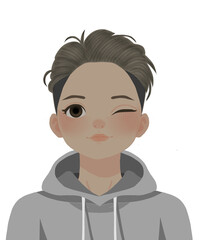 Male Character with multiple facial expressions - Digital Illustration