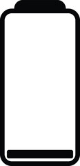 Low battery icon graphic design concept for mobile devices and technology displays vector