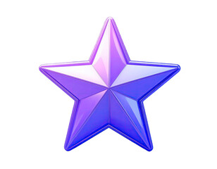 Fototapeta premium 3D rendered, vibrant purple-violet star graphic