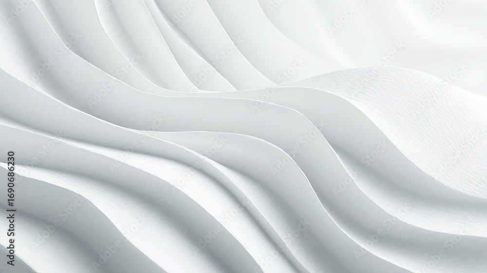 Poster elegant abstract white waves create a sophisticated, serene background for modern design and brandin