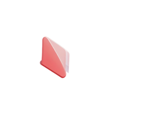 Isometric,  red, rectangular,  faceted graphic,  digital design element