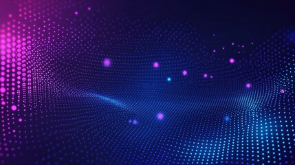 Abstract digital data wave