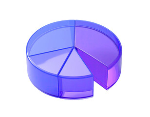 3D pie chart with gradient purple-blue slices (1)
