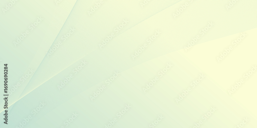 Wall mural elegant abstract background with delicate, flowing lines on a soft gradient from pale mint to creamy