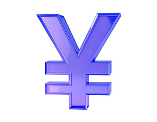 Obraz premium 3D rendered, vibrant purple yen symbol (2)