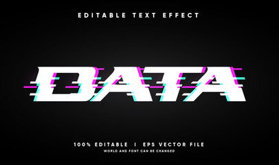 data vector text effect with modern style