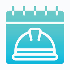 Labour Day Calendar Vector Icon. Labor Day Vector Icon. Silhouette Gradient Style Vector Icon.