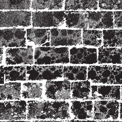 Vector grunge seamless pattern or background with brick wall, stone. Old, broken, chipped shell rock with holes on the theme of construction, repair, funeral services. Wallpaper, tile. AI is not used