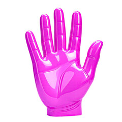 Obraz premium Magenta hand glove, glossy surface, isolated