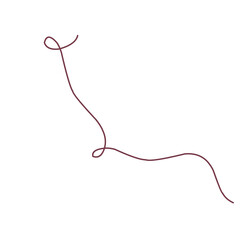 Curvilinear Line in Burgundy