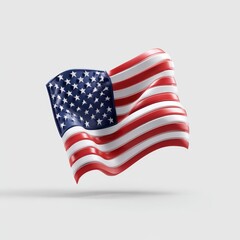 Obraz premium A red, white, and blue American flag