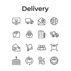 Delivery Icons Set