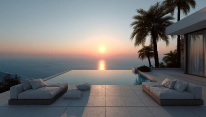 This real estate gem is a modern coastal villa that features an ocean view pool, stylish exterior and interior design elements, and embodies the spirit of California home architecture, all set