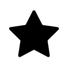 Single black star image showing a five point star shape illustration