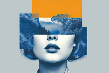 Close-up, abstract woman