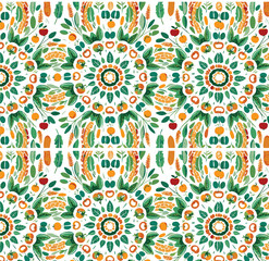 fruit vegetable pattern design