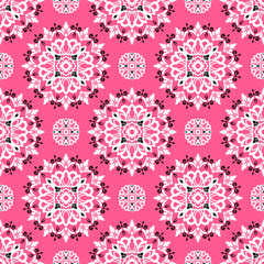 Geometric with floral pattern background, ceramic tile pattern, Indian pattern, tile design, wrap, abstract, carpet, floral style