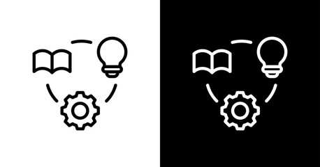 Lean Management White Icon Set Design