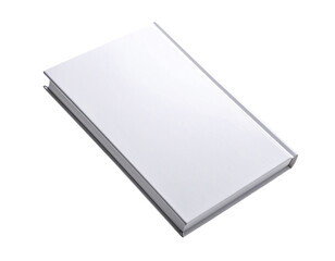 Blank white book, lying flat