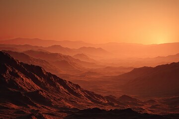 Martian landscape at sunset (1)