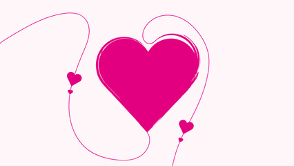 HEART, LOVE PINK BACKGROUND ILLUSTRATION DESIGN VECTOR GOOD FOR GREETING CARD, COVER DESIGN