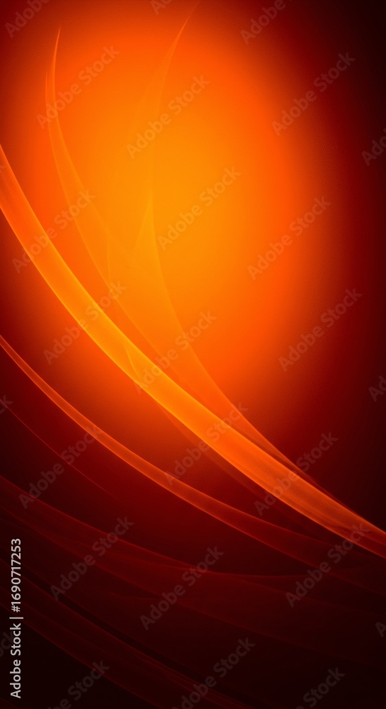 Aufkleber abstract curves create a dark red and vibrant orange gradient. modern pattern wallpaper or digital b