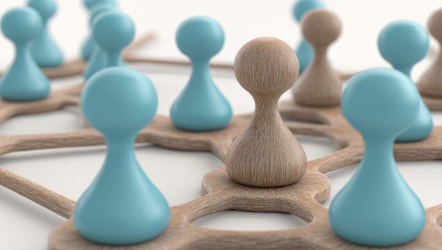 An abstract network of connected humans is illustrated, highlighting the role of an AI-driven platform in clinical trials recruitment and data analysis, driving collaboration, innovation, and