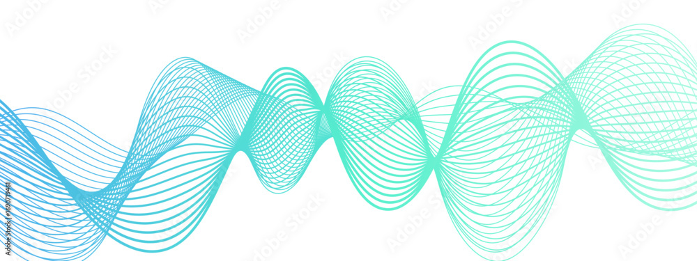 Poster abstract wavy lines flowing dynamic isolated on white background. smooth, curved, overlapping lines 