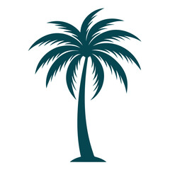 Obraz premium Minimal Palm Tree Silhouette Vector