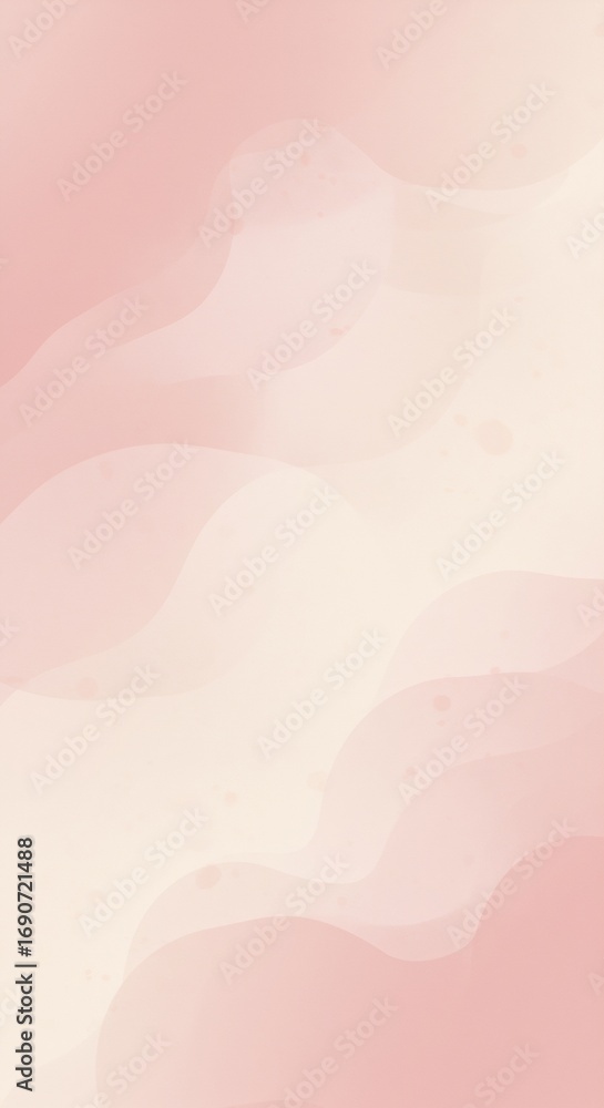 Poster pastel peach and pink background with abstract wavy shapes. gradient ombre design with organic blur.
