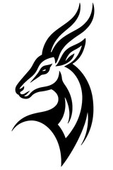 silhouette of a gazelle