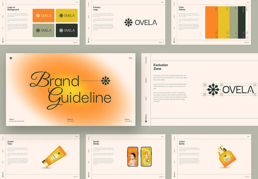 Modern Beauty Brand Guideline and Identity Presentation Template