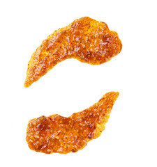 Splashes and stains figs jam  isolated on white background.Top view