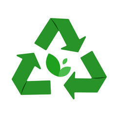 recycle symbol on a white background