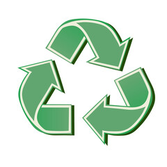 recycle symbol on a white background