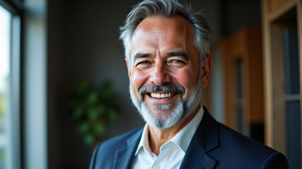 Fototapeta premium Professional Senior Man with a Warm Smile